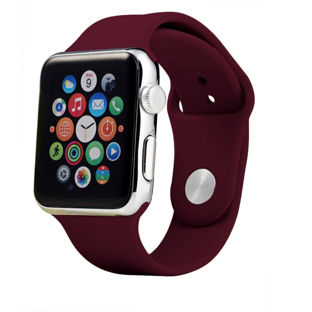 New Apple Watch Silicone Band Maroon